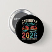 Caribbean Cruise 2026 Vacation Trip Matching Famil Button (Vorne & Hinten)