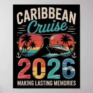 Caribbean Cruise 2026 Vacation Trip Matching Famil Poster