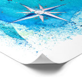 Caribbean Cruvel Travel Poster Karte Poster (Ecke)