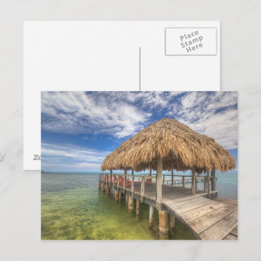 Caribbean Dock Postkarte (Vorne/Hinten)