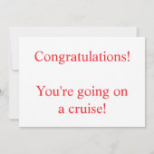 Caribbean Dream cruise Einladung (Rückseite)