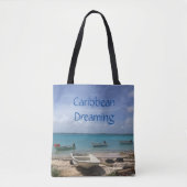 Caribbean Dreaming Bonaire Fishing Boote Ozean Tasche (Vorderseite)