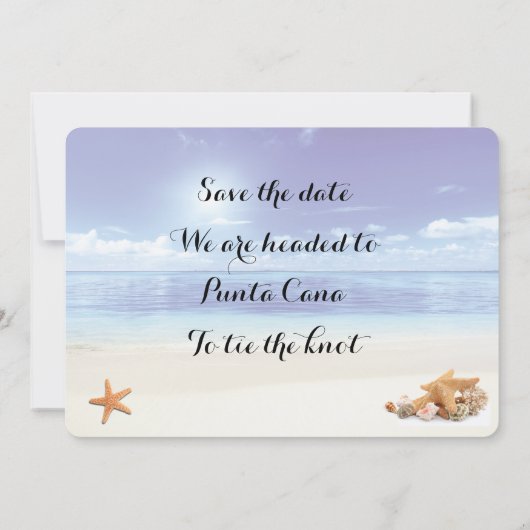 Caribbean Dreamz Boarding Pass Save the Date (Rückseite)