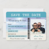 Caribbean Dreamz Boarding Pass Save the Date (Vorderseite)