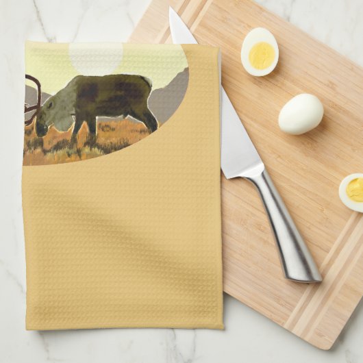 Caribbean Duel - Kanada Geschirrtuch (Viertel Falte)