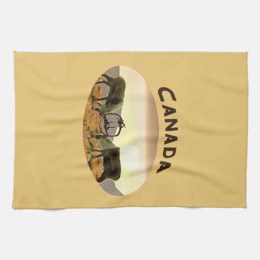 Caribbean Duel - Kanada Geschirrtuch (Horizontal)