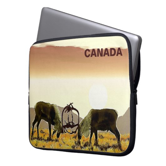 Caribbean Duel - Kanada Laptopschutzhülle (Vorderseite Links)