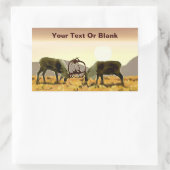 Caribbean Duel Rechteckiger Aufkleber (Tasche)