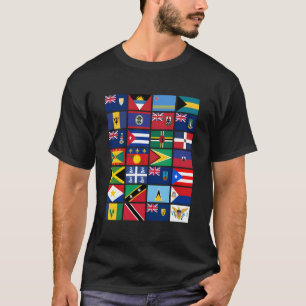 Caribbean Flags Unity Pride Geography T-Shirt