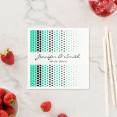Caribbean Green und Black Polka Dot Serviette (Beispiel)