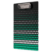 Caribbean Green und White Polka Dot Klemmbrett (Links)