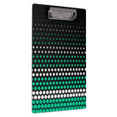 Caribbean Green und White Polka Dot Klemmbrett (Rechts)