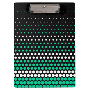 Caribbean Green und White Polka Dot Klemmbrett