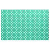 Caribbean Green, White Lilie Pattern Stoff (Yard (91,4 cm))
