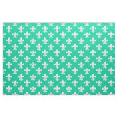 Caribbean Green, White Lilie Pattern Stoff (Fat Quarter (45,7 x 55,9 cm))