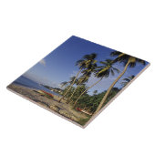 CARIBBEAN, Grenada, St. George, Palmenboote Fliese (Seite)