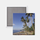 CARIBBEAN, Grenada, St. George, Palmenboote Magnet (Vorderseite/Rückseite)