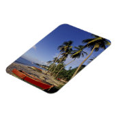 CARIBBEAN, Grenada, St. George, Palmenboote Magnet (Linke Seite)