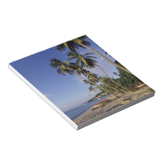 CARIBBEAN, Grenada, St. George, Palmenboote Notizblock (angewinkelt)