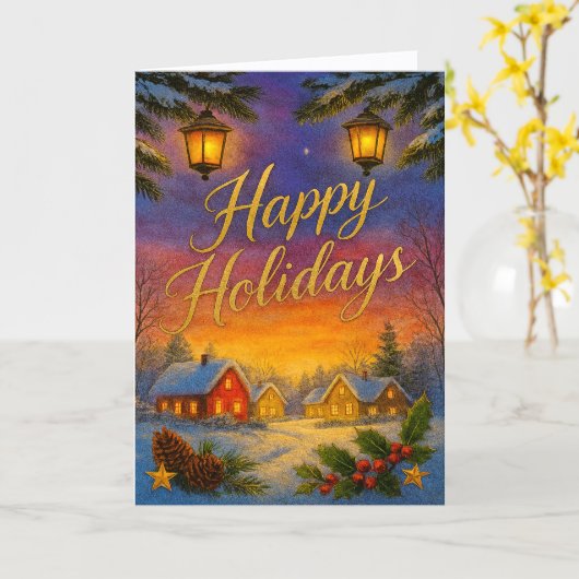 'Caribbean Holidays' Folded Greeting Card Karte (Gelbe Blume)
