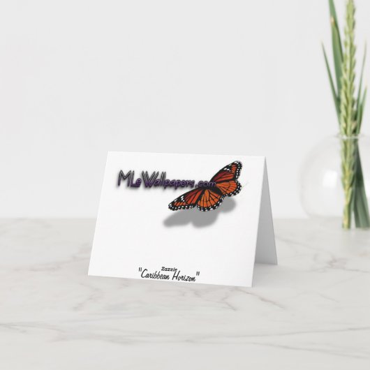 Caribbean Horizon Dankeschön Karte (Rückseite)