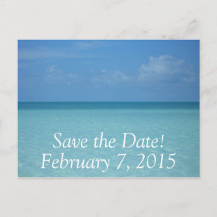 Caribbean Horizon Save the Date Postcard Ankündigungspostkarte