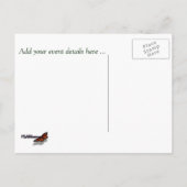 Caribbean Horizon Save the Date Postcard Ankündigungspostkarte (Rückseite)