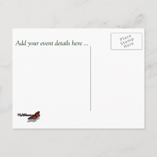 Caribbean Horizon Save the Date Postcard Ankündigungspostkarte (Rückseite)