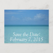 Caribbean Horizon Save the Date Postcard Ankündigungspostkarte (Vorderseite)