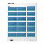 Caribbean Horizon Tropical Turquoise Blue Adressaufkleber (Vorne)