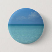Caribbean Horizon Tropical Turquoise Blue Button (Vorderseite)