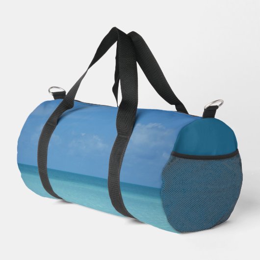 Caribbean Horizon Tropical Turquoise Blue Duffle Bag (Rechte Ecke)