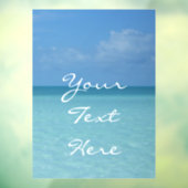 Caribbean Horizon Tropical Turquoise Blue Fensteraufkleber (Blatt 3)