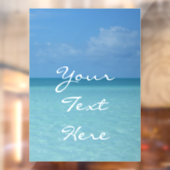 Caribbean Horizon Tropical Turquoise Blue Fensteraufkleber (Blatt 2)