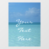 Caribbean Horizon Tropical Turquoise Blue Fensteraufkleber (Blatt)