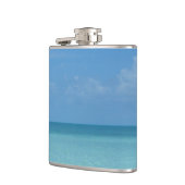 Caribbean Horizon Tropical Turquoise Blue Flachmann (Links)