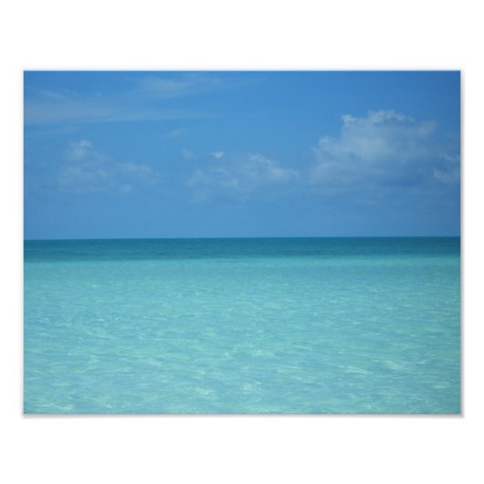 Caribbean Horizon Tropical Turquoise Blue Fotodruck (Vorne)