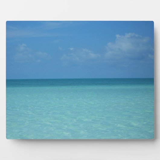 Caribbean Horizon Tropical Turquoise Blue Fotoplatte (Vorderseite)