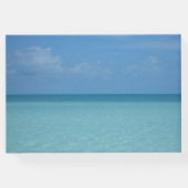 Caribbean Horizon Tropical Turquoise Blue Gästebuch (Rückseite)
