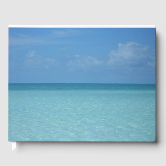 Caribbean Horizon Tropical Turquoise Blue Gästebuch (Vorderseite)