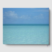 Caribbean Horizon Tropical Turquoise Blue Gästebuch (Rückseite)