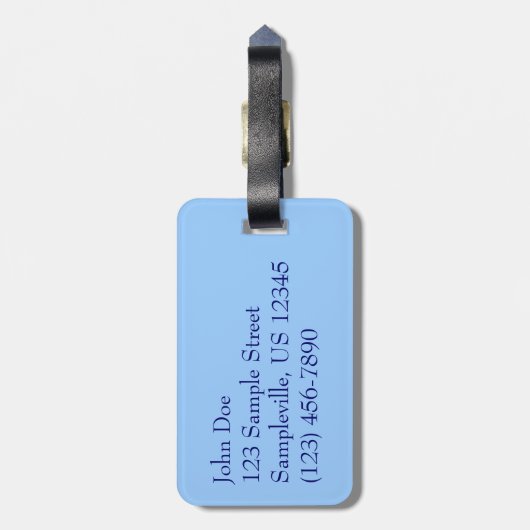 Caribbean Horizon Tropical Turquoise Blue Gepäckanhänger (Rückseite vertikal)