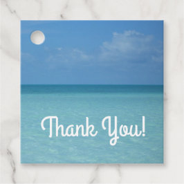 Caribbean Horizon Tropical Turquoise Blue Geschenkanhänger