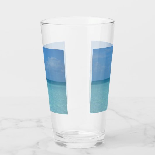 Caribbean Horizon Tropical Turquoise Blue Glas (Rechts)