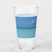 Caribbean Horizon Tropical Turquoise Blue Glas (Vorderseite)