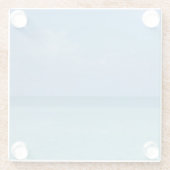 Caribbean Horizon Tropical Turquoise Blue Glasuntersetzer (Rückseite)