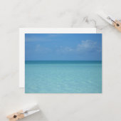 Caribbean Horizon Tropical Turquoise Blue Karte (Vorderseite/Rückseite Beispiel)