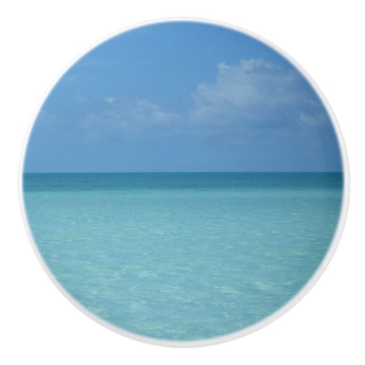 Caribbean Horizon Tropical Turquoise Blue Keramikknauf (Vorderseite)
