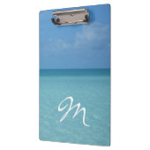 Caribbean Horizon Tropical Turquoise Blue Klemmbrett (Links)