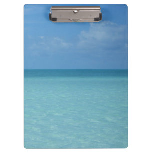 Caribbean Horizon Tropical Turquoise Blue Klemmbrett